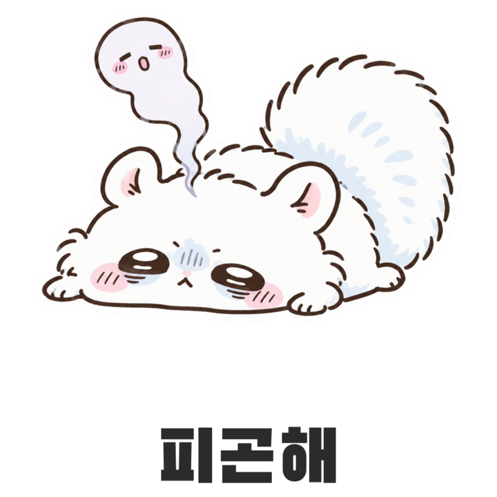 모몽가 피곤해 스티커